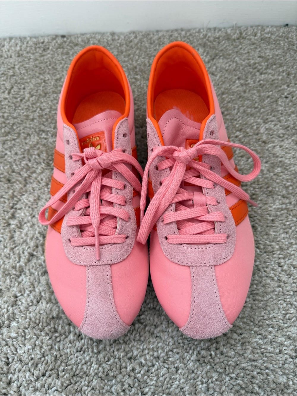 adidas Tokyo Pink and Orange Women's Low-Profile Sneakers - Picture 2 of 5